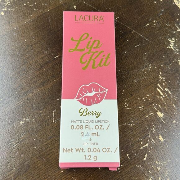 Lacura Lip Kit Berry Matte Liquid Lipstick .08 Oz & Lip Liner .04 Oz Combo Tone - Picture 1 of 2
